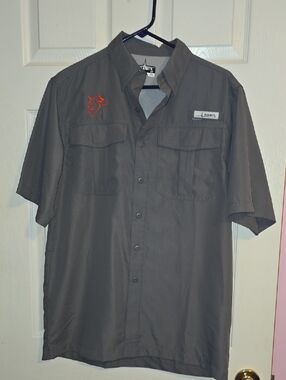 Men's Short-Sleeve Button-Down Work Shirt — Gray